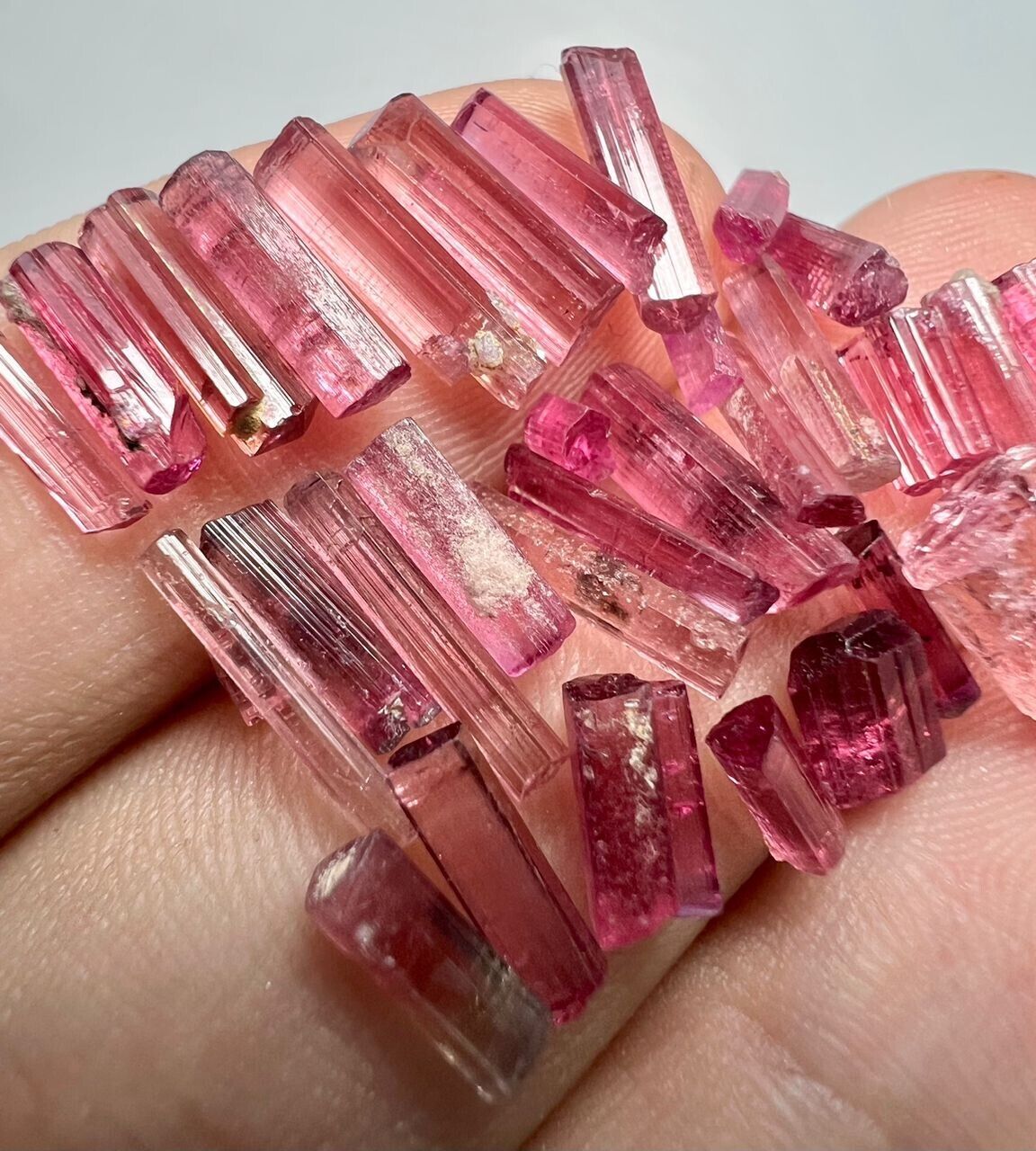 26 Ct.Wery Bueatiful pink Tourmaline lustrous Crystals lot From Badakhshan Afg