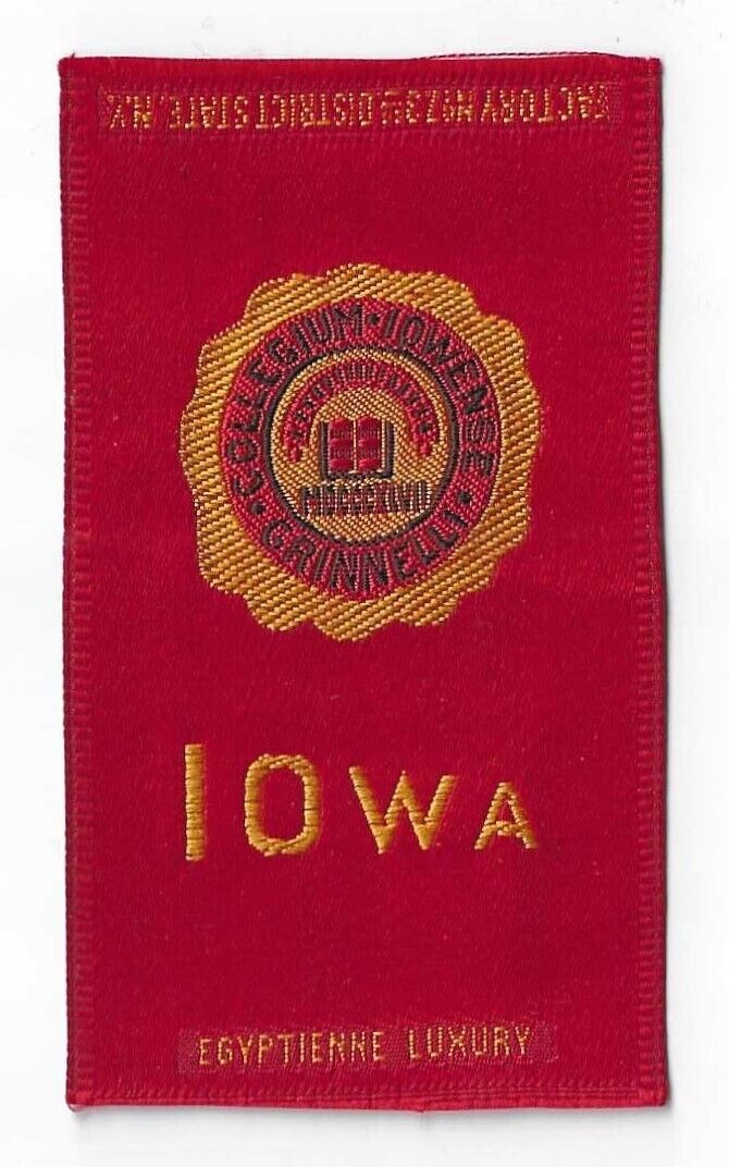 c1910's S25 Tobacco Silk - University Seals Series - Grinnell College Iowa