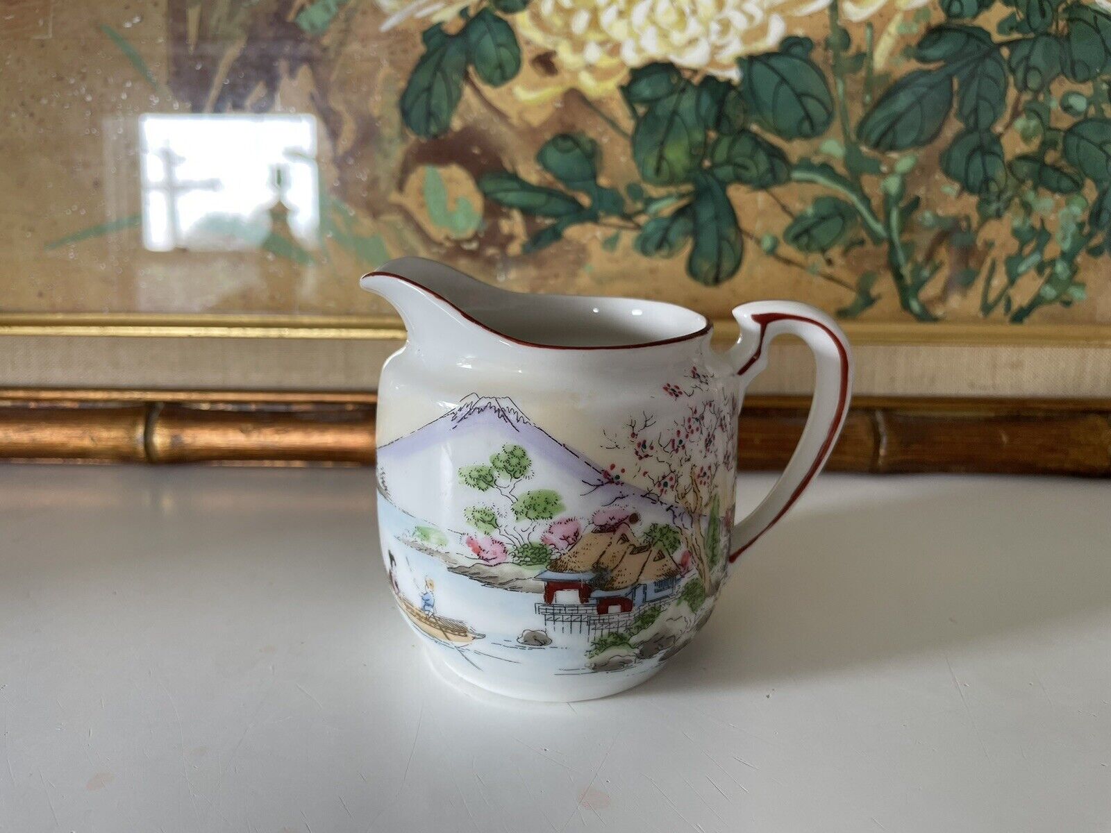 Antique Kutani Japanese Porcelain Creamer