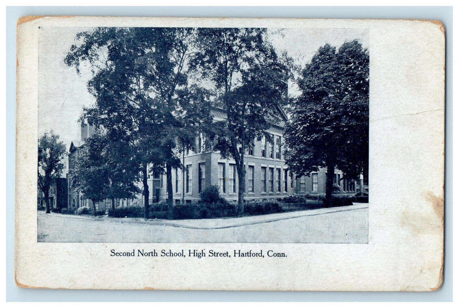 c1900s Second North School, Hartford Connecticut CT PMC Antique Postcard
