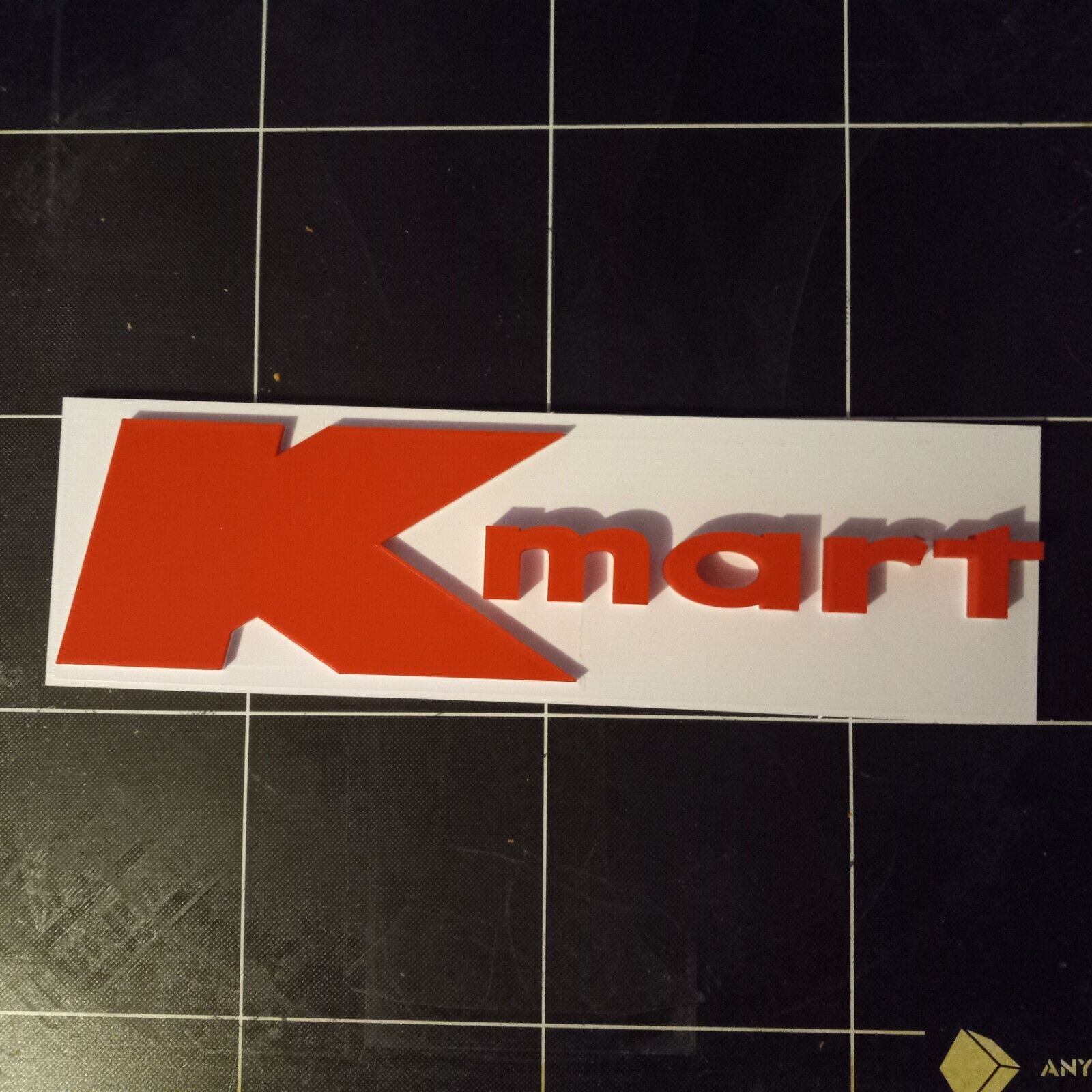 12 Inch Vintage Old Style 3D Kmart Sign, Red Version. 3D Reproduction Logo
