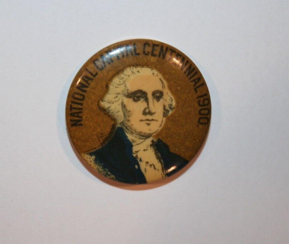 1900 George Washington Campaign Political Button Pinback Pin Capitol Centennial