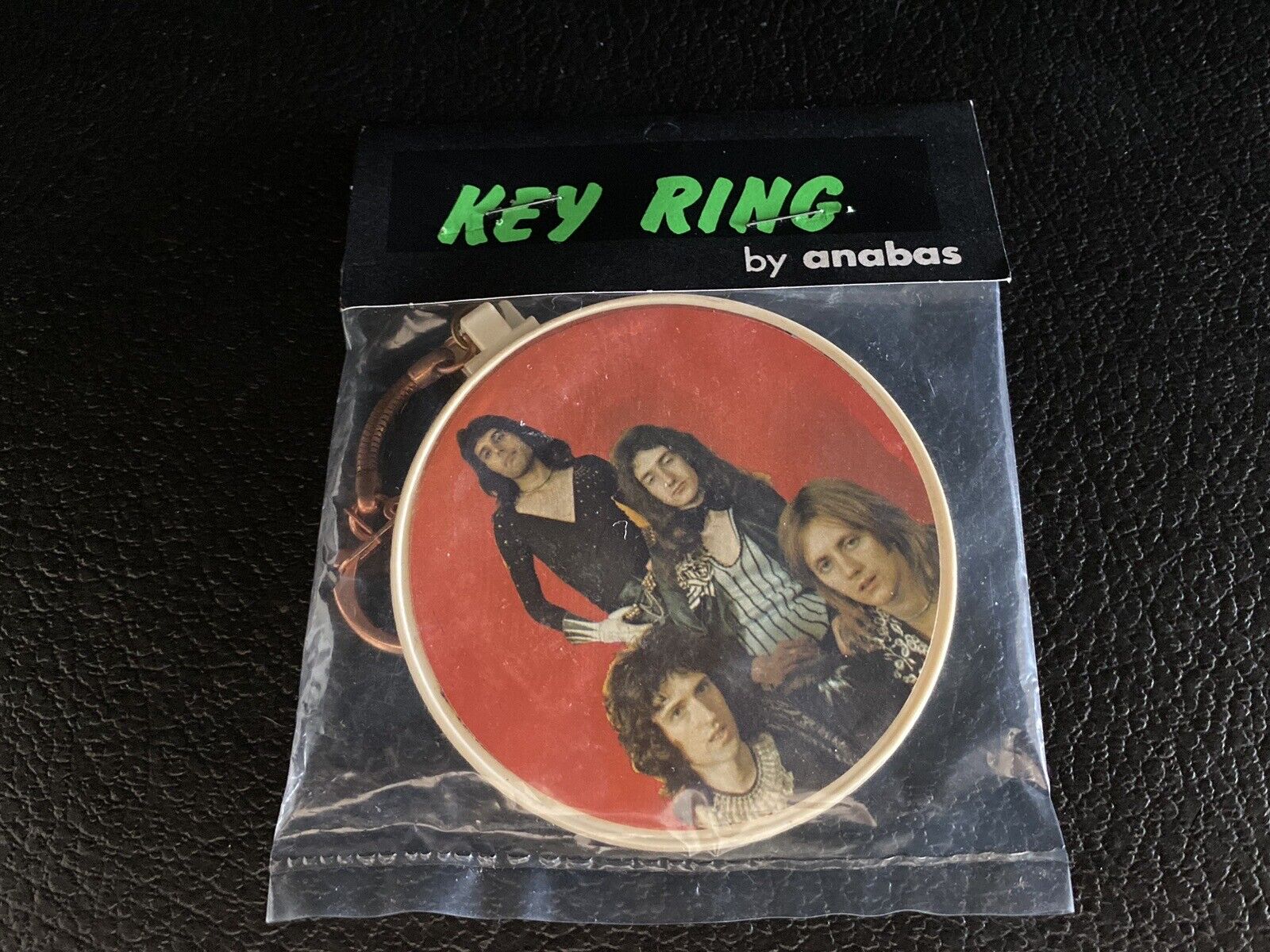 Queen 1973 Anabas Sealed Key Ring Freddie Mercury Keychain Rookie Card Sticker