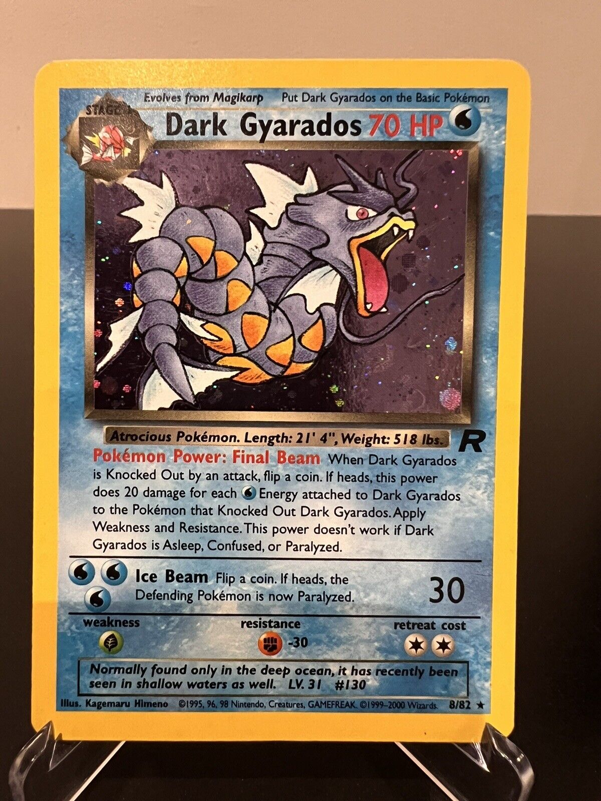 Dark Gyarados 8/82 Team Rocket Holo Rare Pokemon (WOTC)