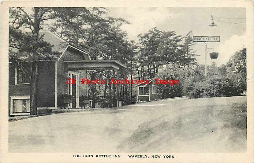 NY, Waverly, New York, Iron Kettle Inn, Exterior View, Albertype