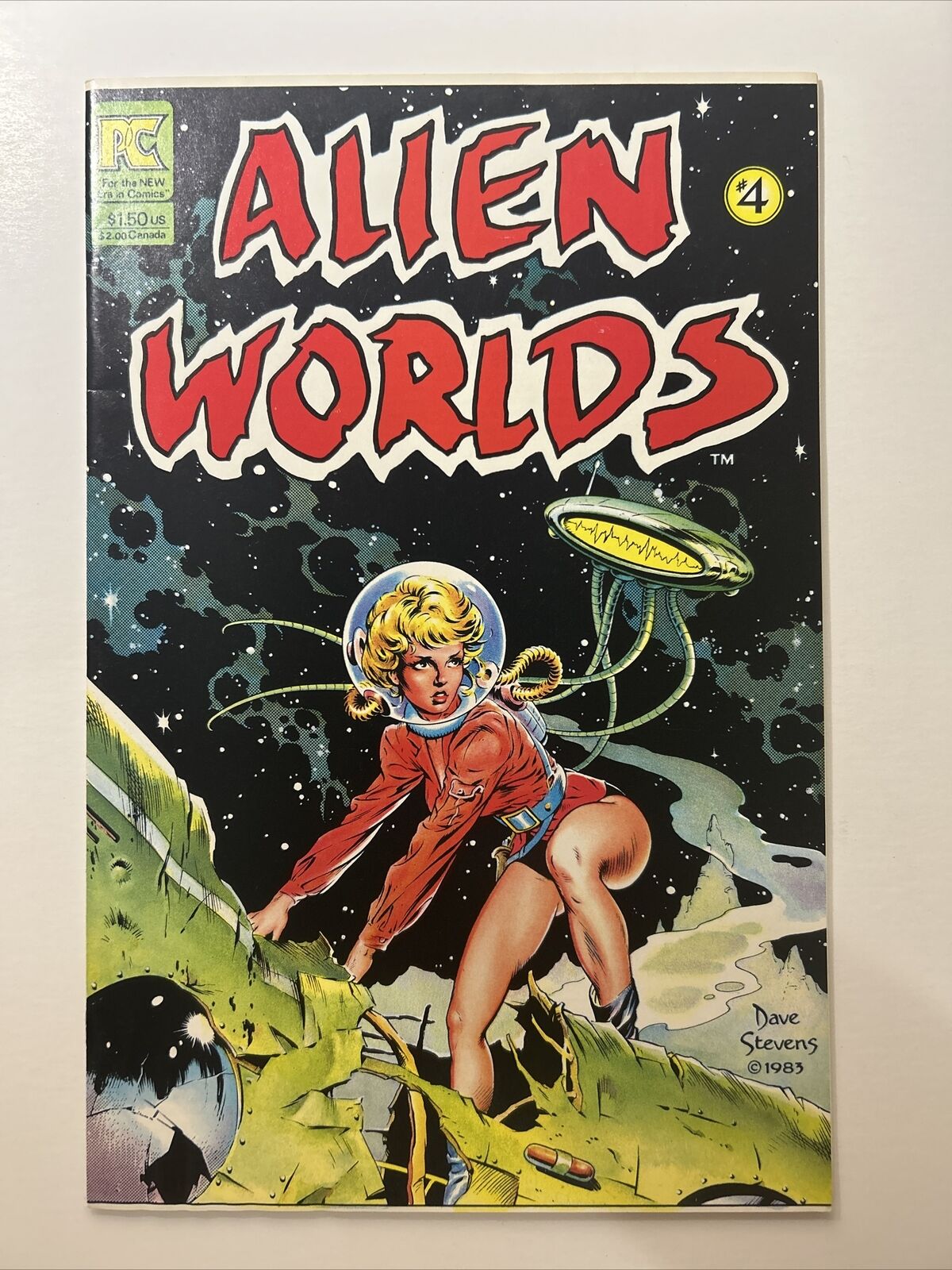 PACIFIC COMICS ALIEN WORLDS #4 DAVE STEVENS COVER & INTERIER ART 1982