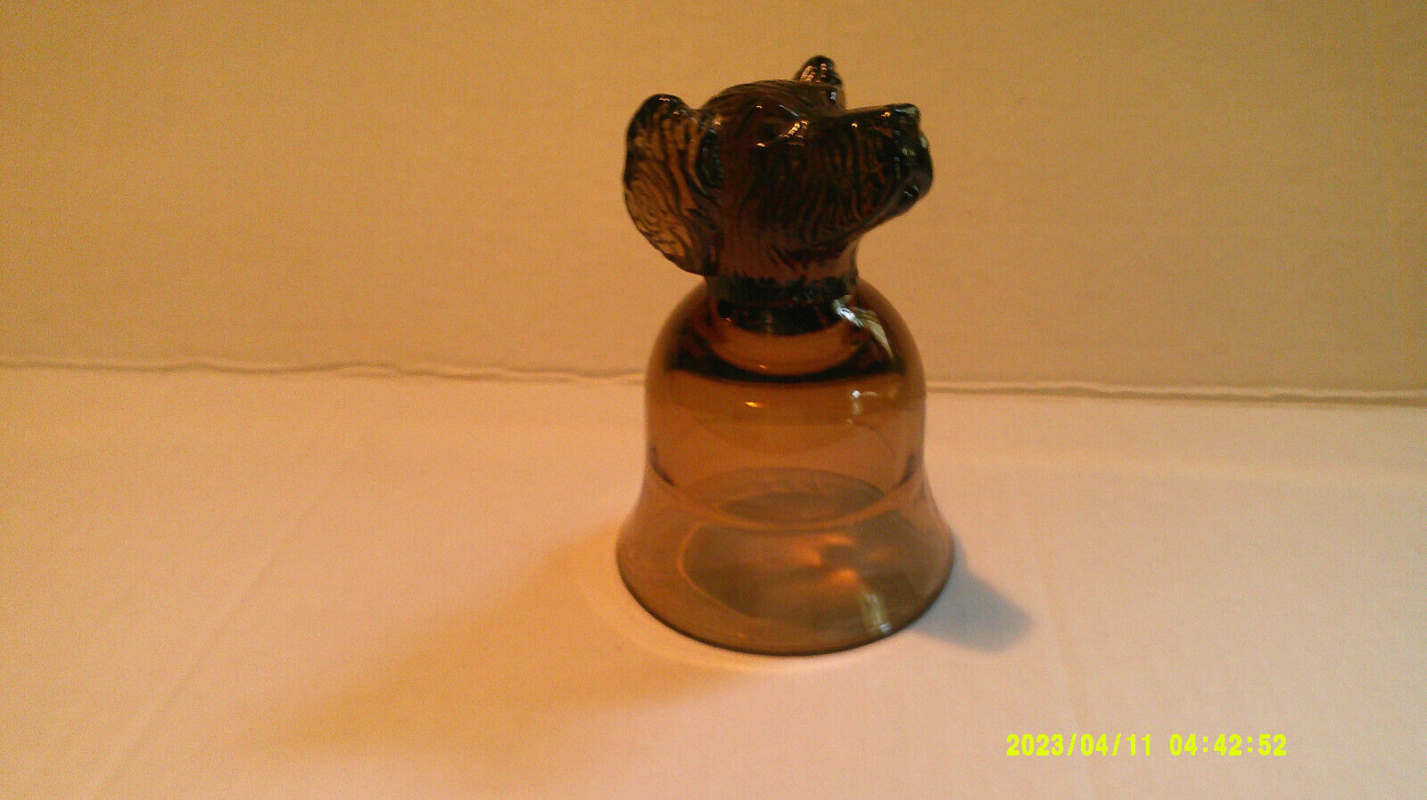 1981 Avon ChesapeakeCollection Dog Head Glass Jigger Candle Holder