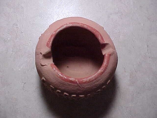 From  estate-Vintage handmade clay ashtray-El Pollo Loco-E Zapata 909 Cuernavaca