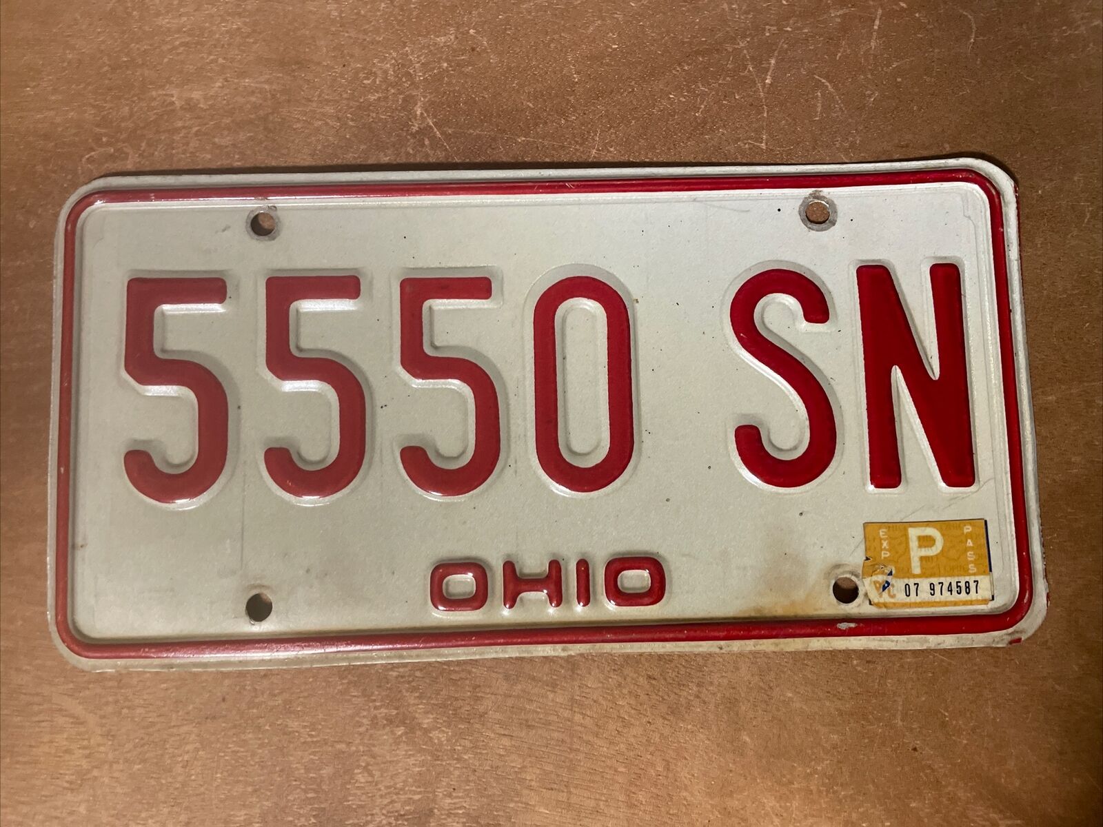 1979 Ohio License Plate # 5550 SN