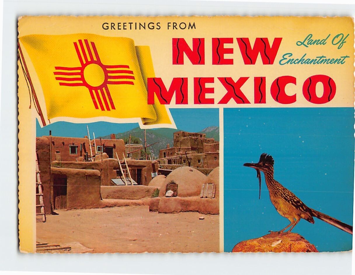 Postcard Land Of Enchantment, Greetings From New Mexico