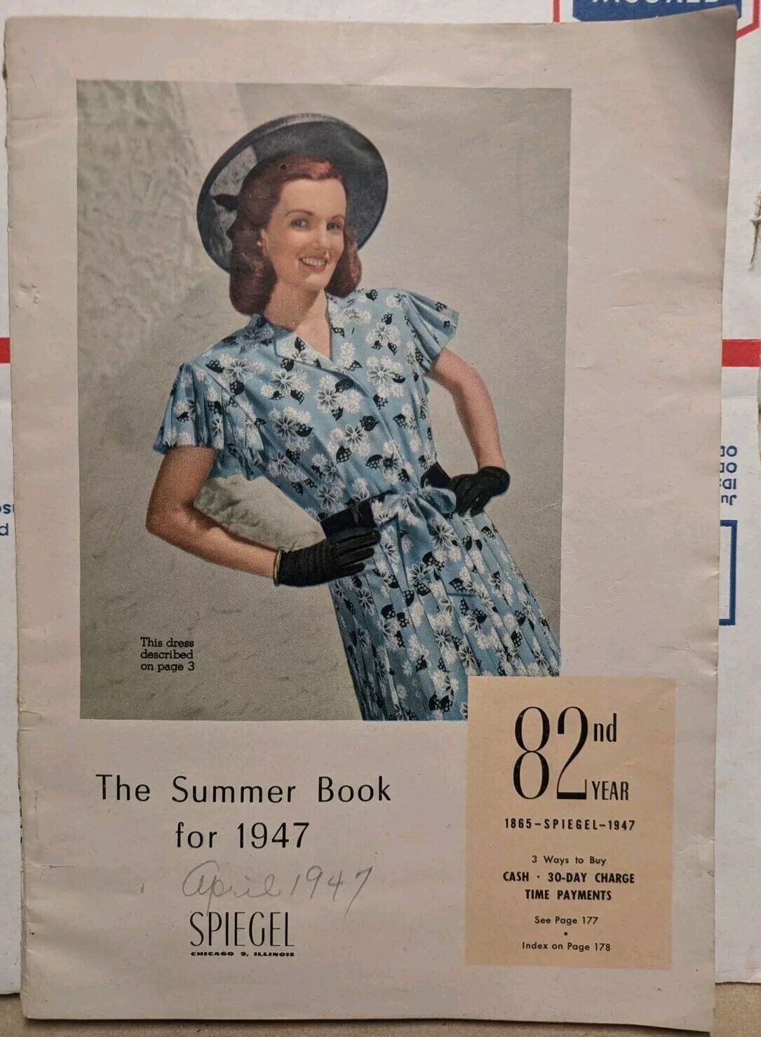 1947 Spiegel Stores Summer Book Catalog 82nd Year 1865-1947
