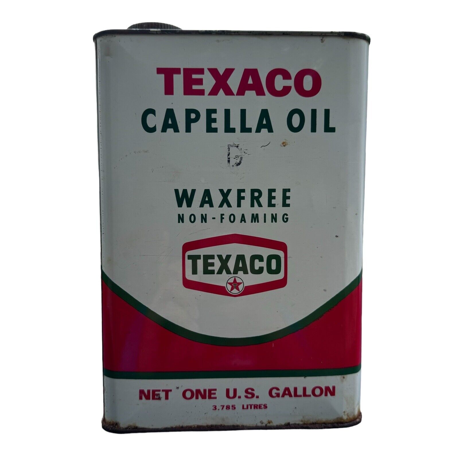 Vintage  1950's -60's Texaco  Capella Advertising 1 Gallon Oil Can