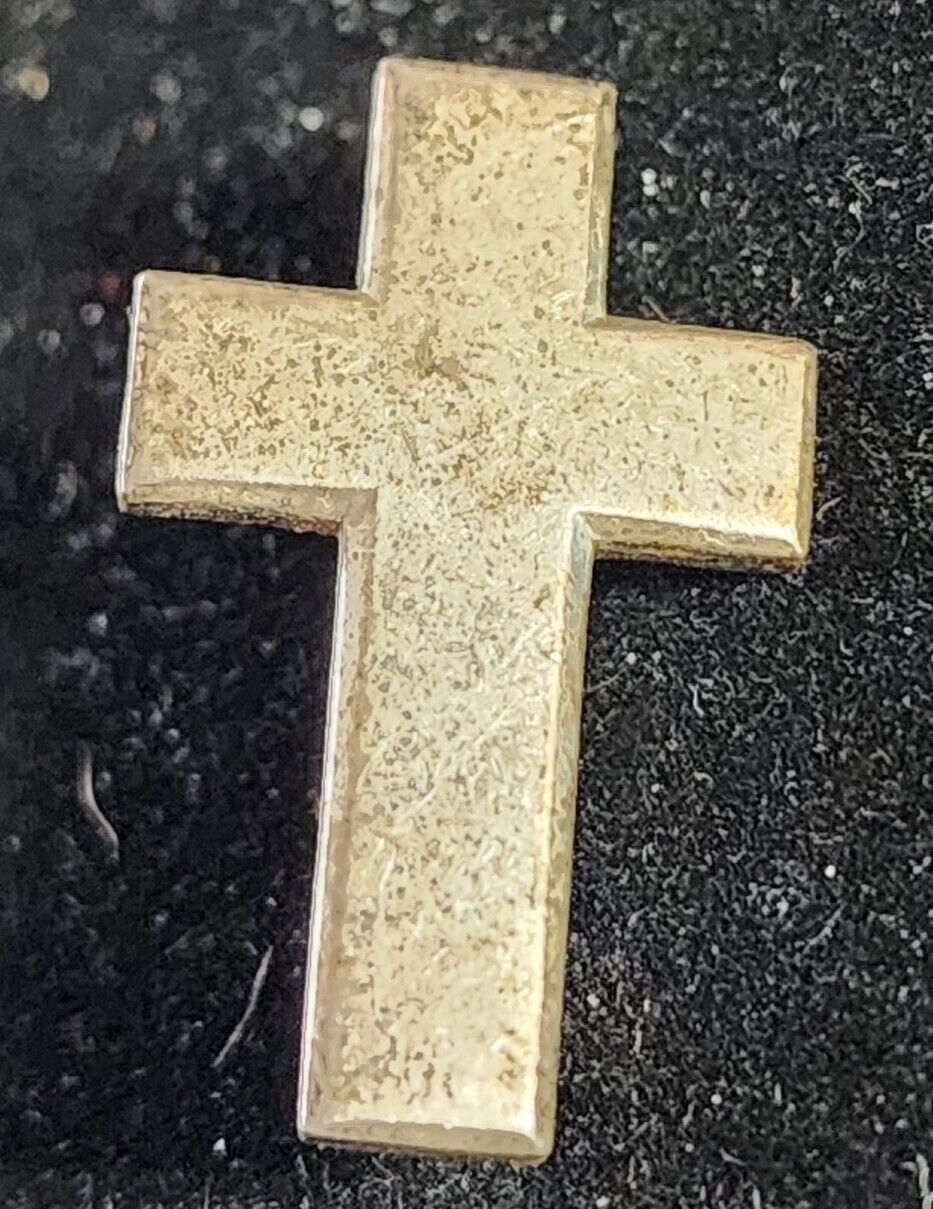 WWII Sterling Silver Army Christian Chaplain Cross Insignia Pin RARE. Our T8018