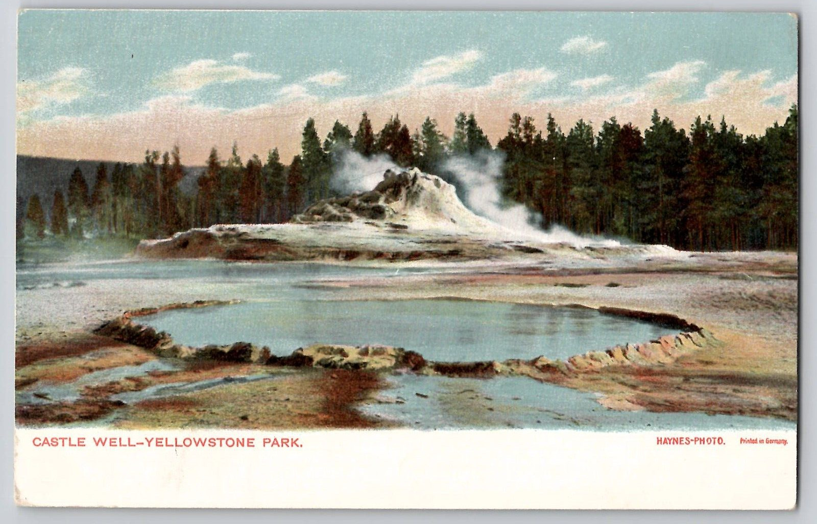 1904-06 Yellowstone National Park HAYNES UDB Castle Well Germany Unused *Rare