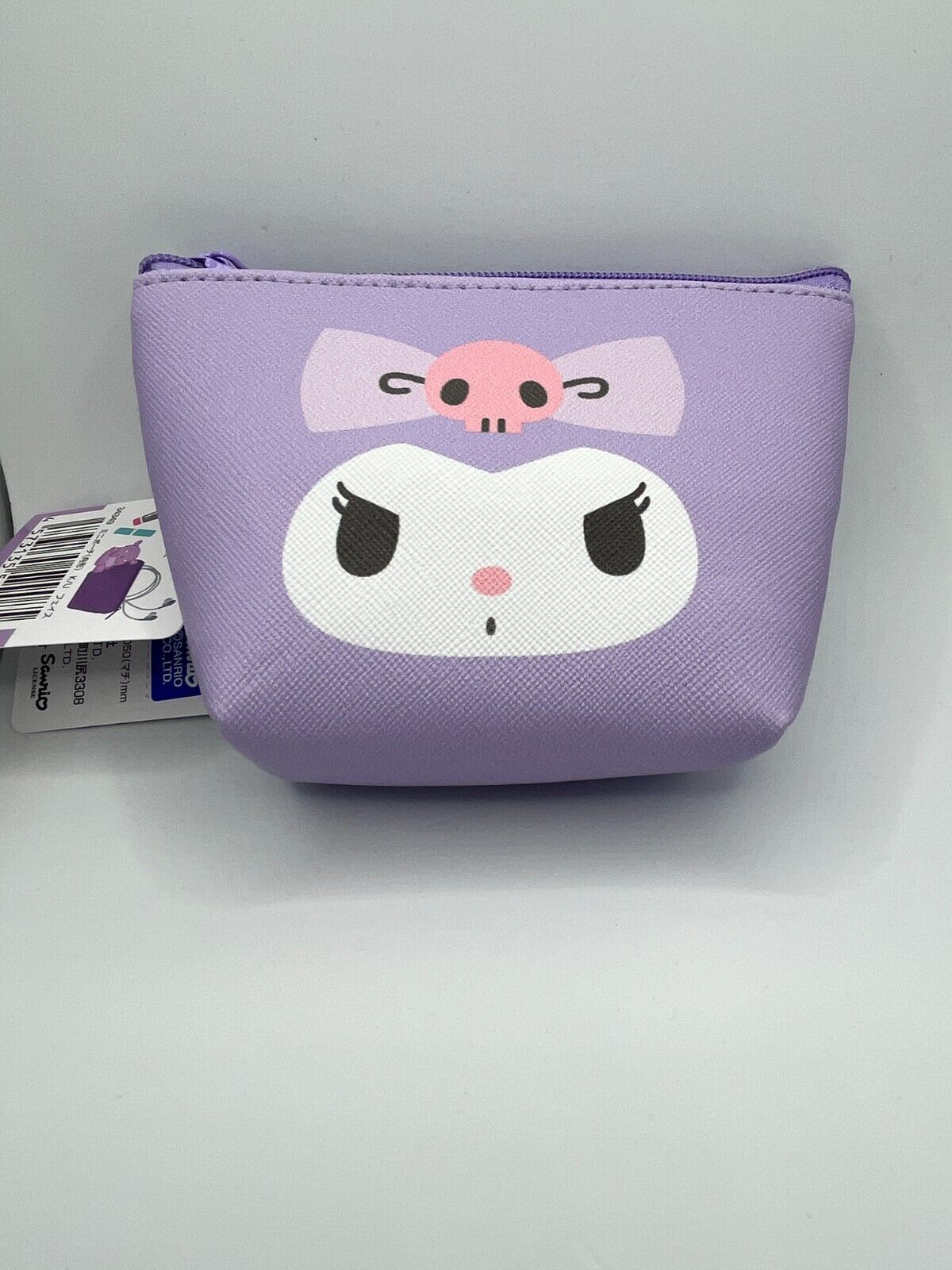 Sanrio Characters Mini Pouch Kuromi Face pattern Japanese Purple