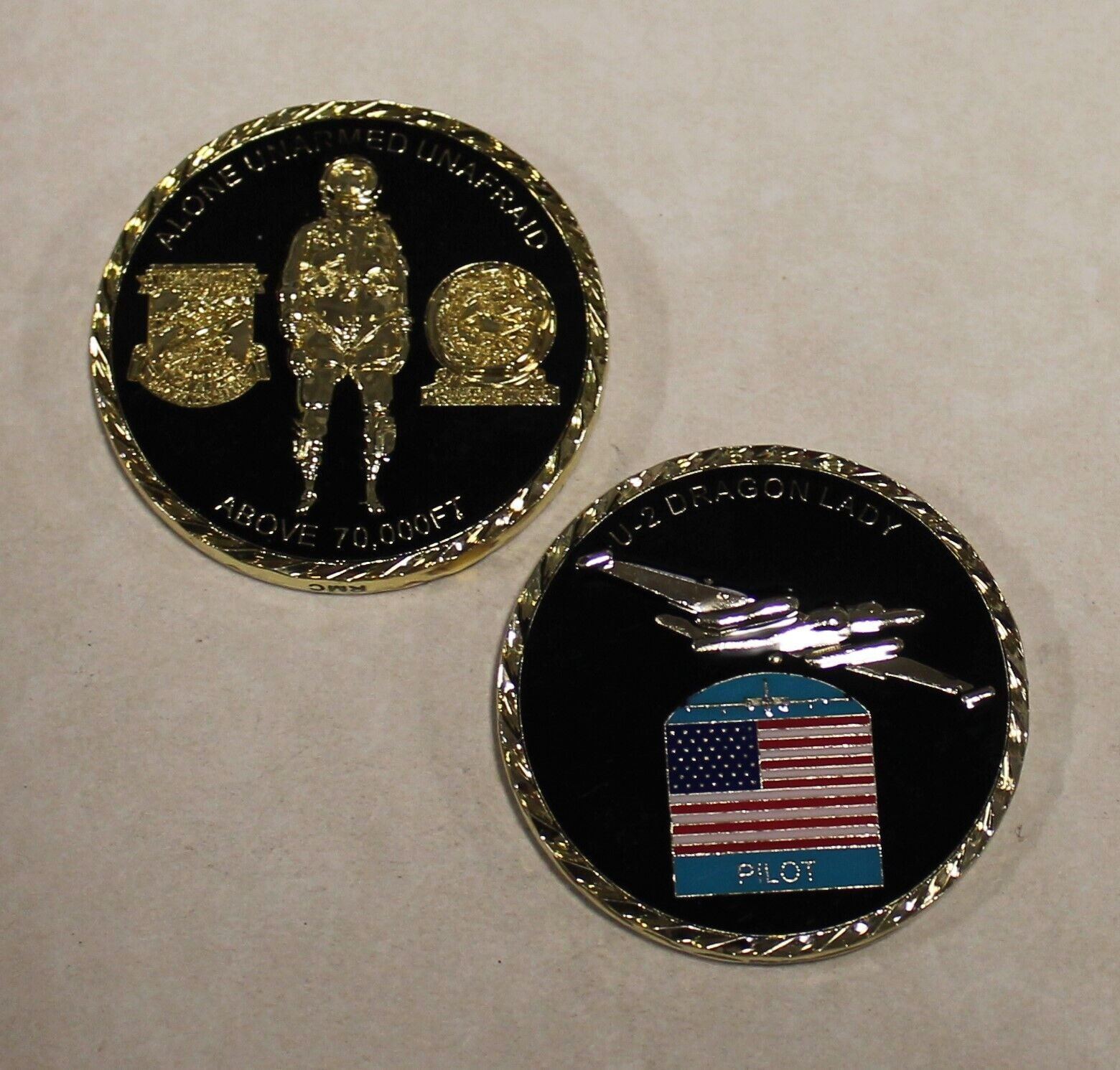 Reconnaissance U2 / U-2 Dragon Lady Spy Plane CIA / Air Force Challenge Coin K