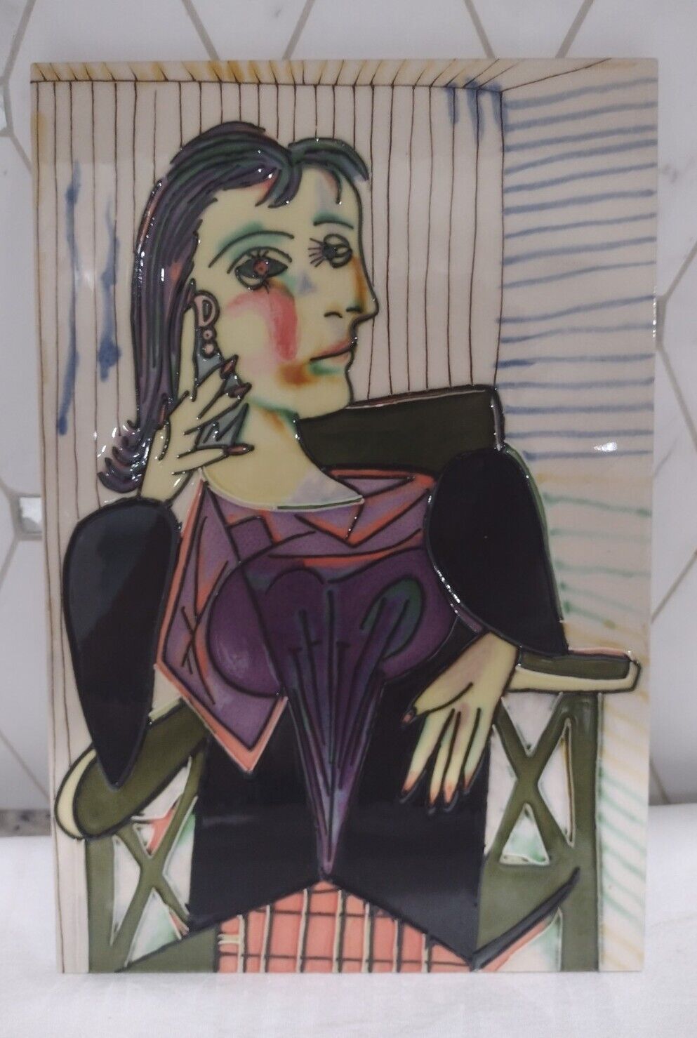 Pablo Picasso Portrait Of Dora Maar Tile 12\