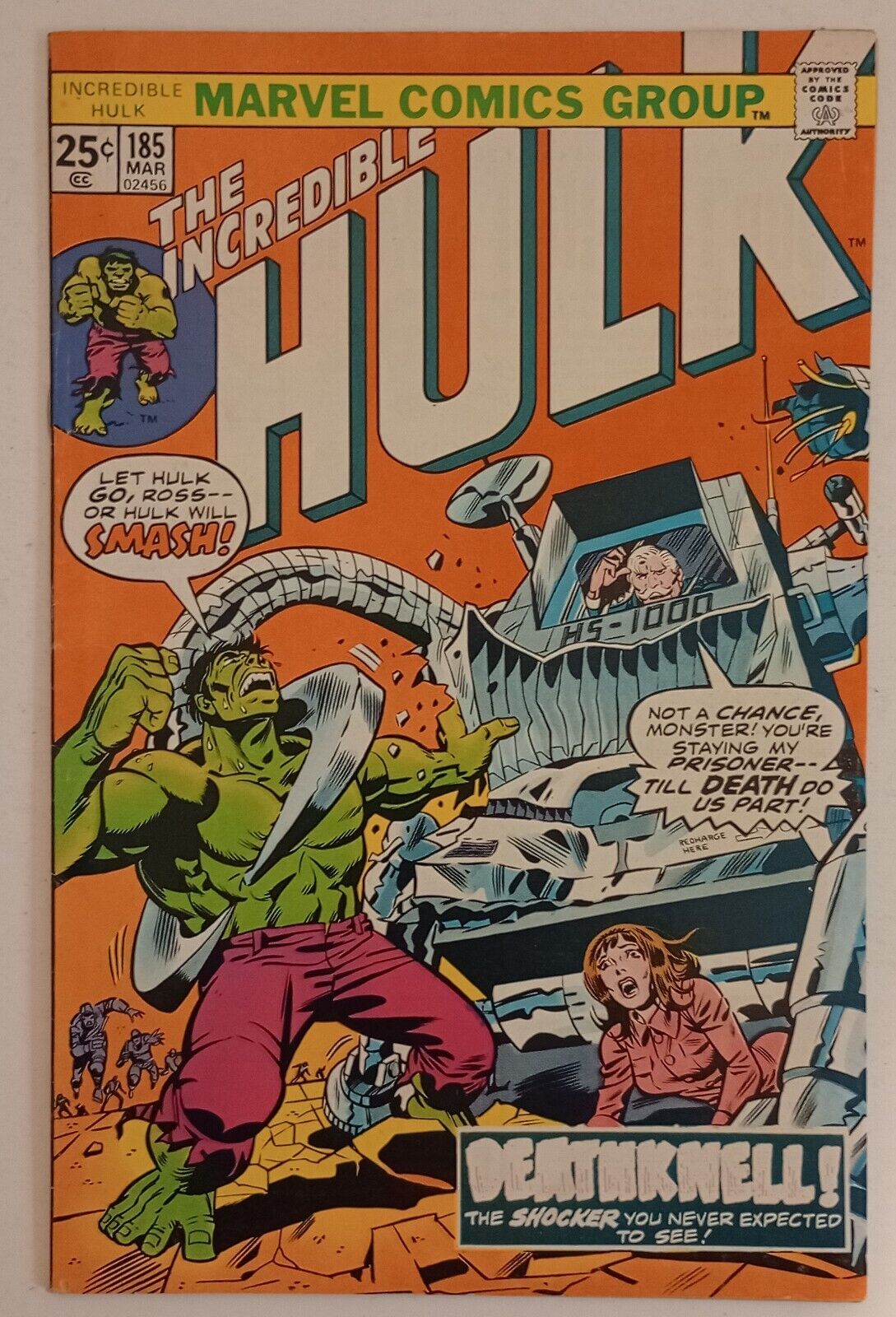 Hulk #184 (Deathknell /General Thunderbolt Ross) 1975 