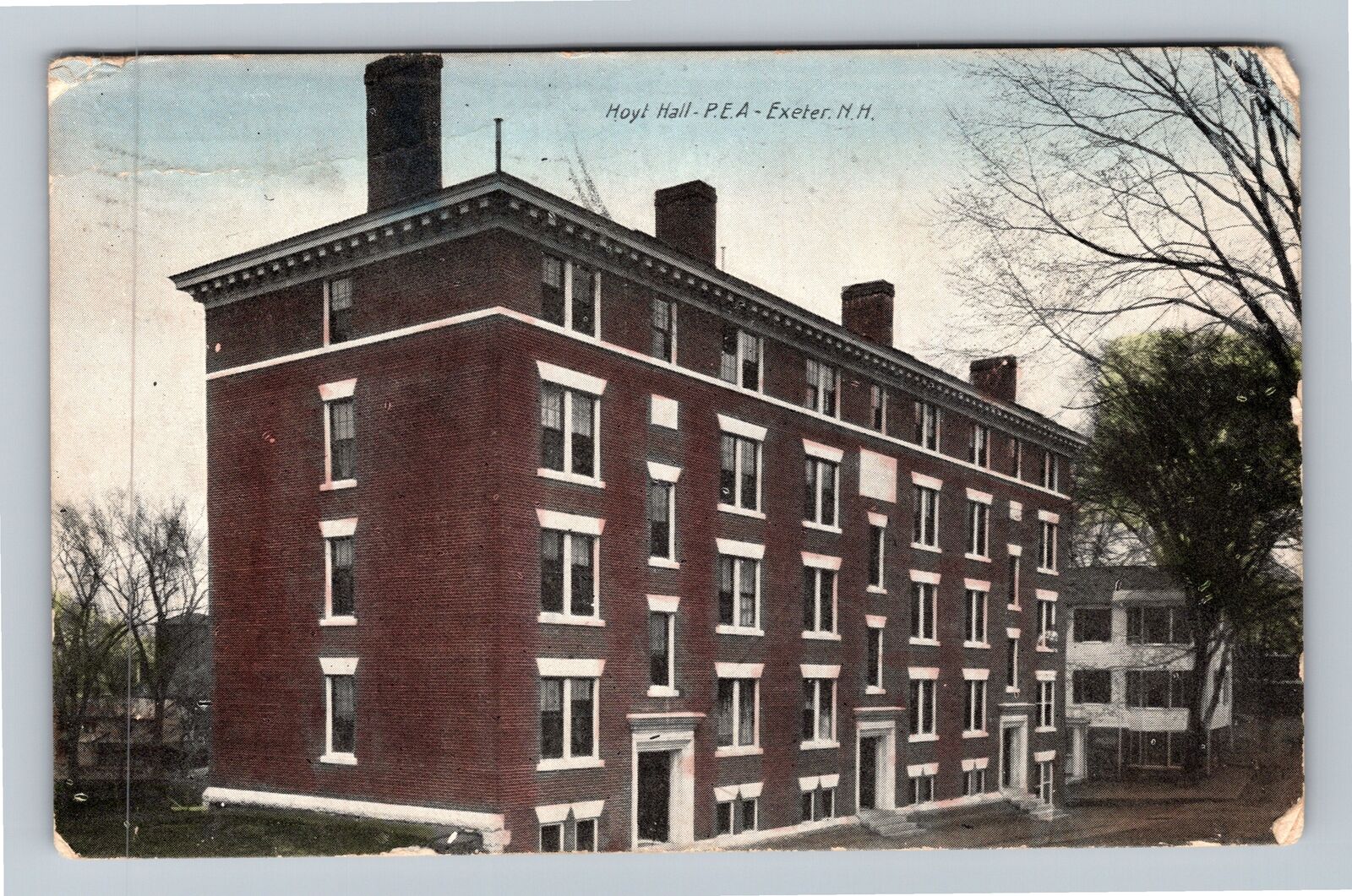 Exeter NH-New Hampshire, Hoyt Hall, PEA, c1908 Vintage Souvenir Postcard