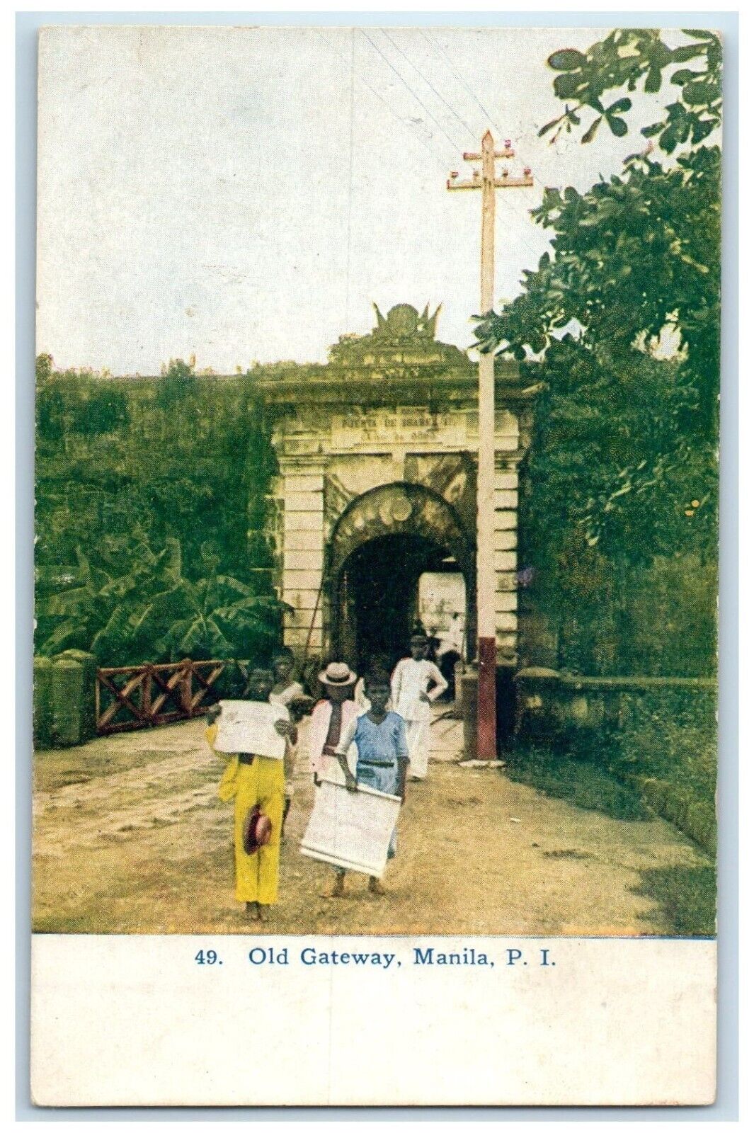 1911 Old Gateway Manila Philippines PI Alpha Minnesota MN DPO Antique Postcard