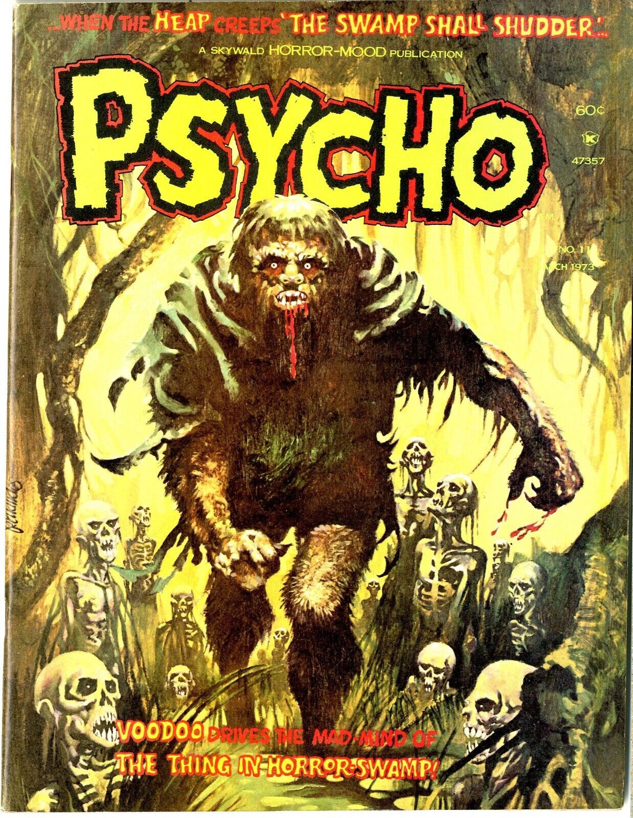Psycho Magazine  # 11    VERY FINE NEAR MINT    March  1973   Fernando cover