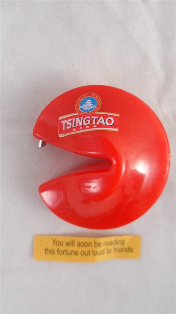 NEW Tsingtao Beer Fortune Cookie Shaped Bottle Opener