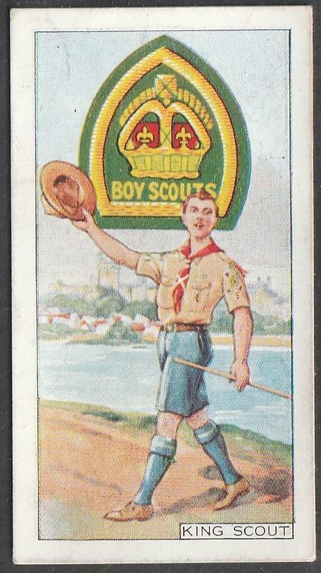 CWS Boy Scout Badges, Mahogany Cigarettes, 1939, No 8, King Scout
