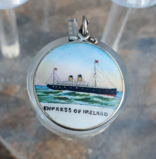 empress of ireland CPR  souvenir steamship oceanliner rare enamel canada titanic