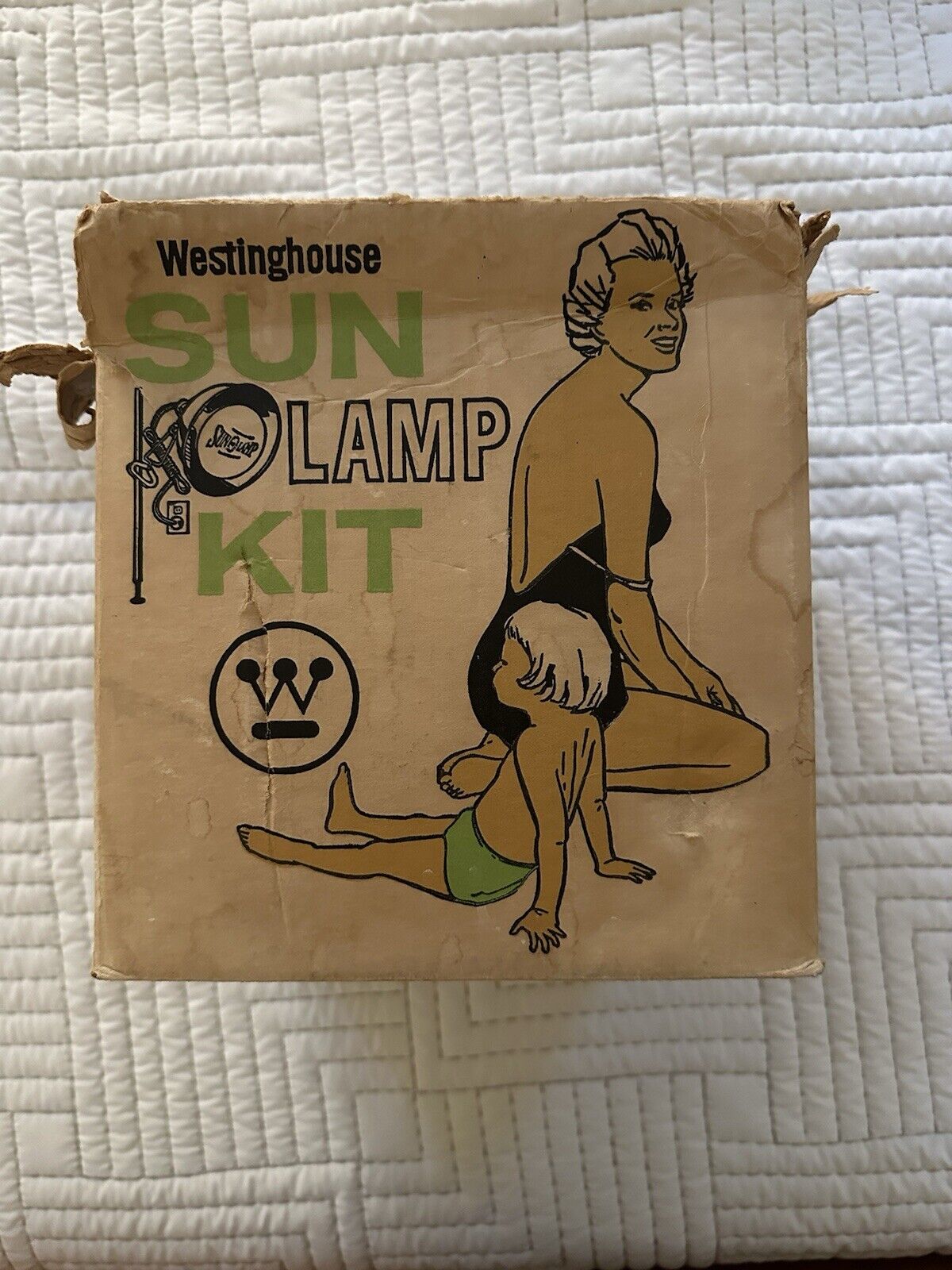 Vintage Sun Lamp Kit Westinghouse Working Tanning Light Original Box, Working