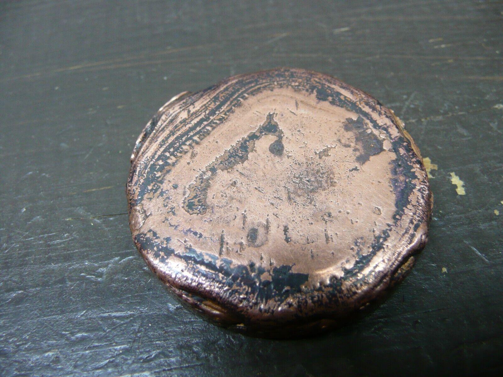 Metal Worx Hand Poured Copper Paperweight, Rustic Style 1.5\