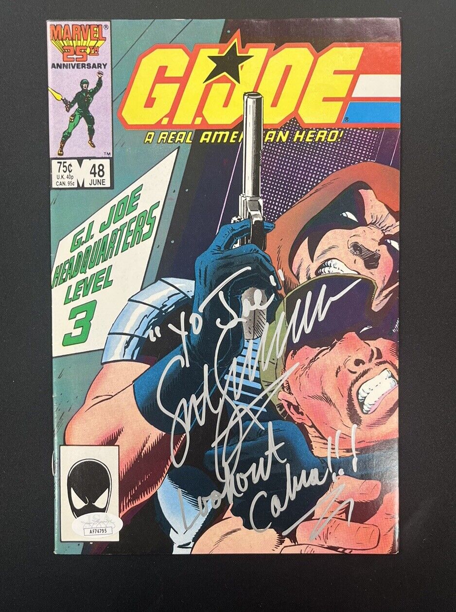 G.I. Joe Marvel Comic #48 Autographed SGT Slaughter Dual Inscribed JSA COA