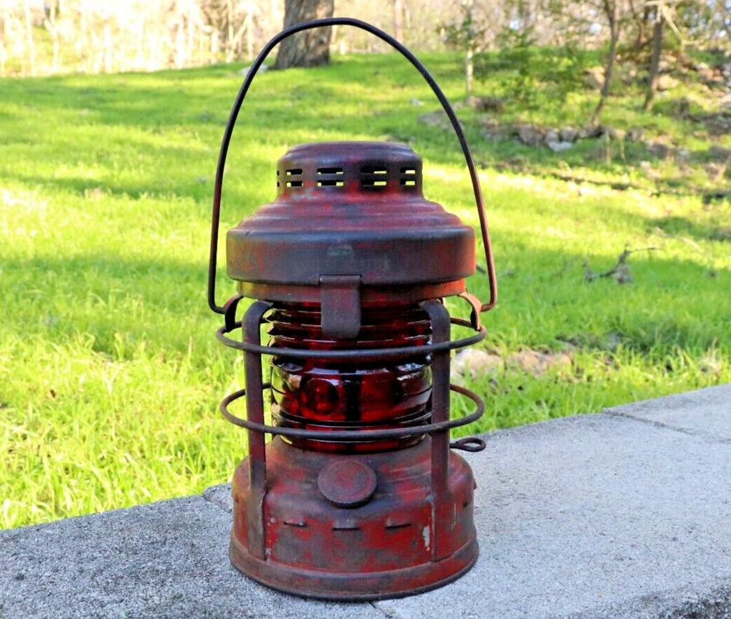 Vintage Embury Luck-E-Lite Property of Houston Lighting & Power Co Lantern #225