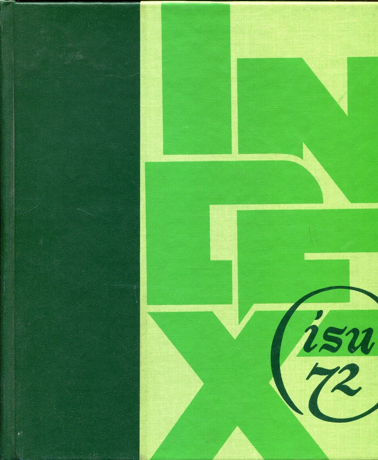 ILLINOIS STATE UNIVERSITY, NORMAL, ILLINOIS YEARBOOK - INDEX - 1972