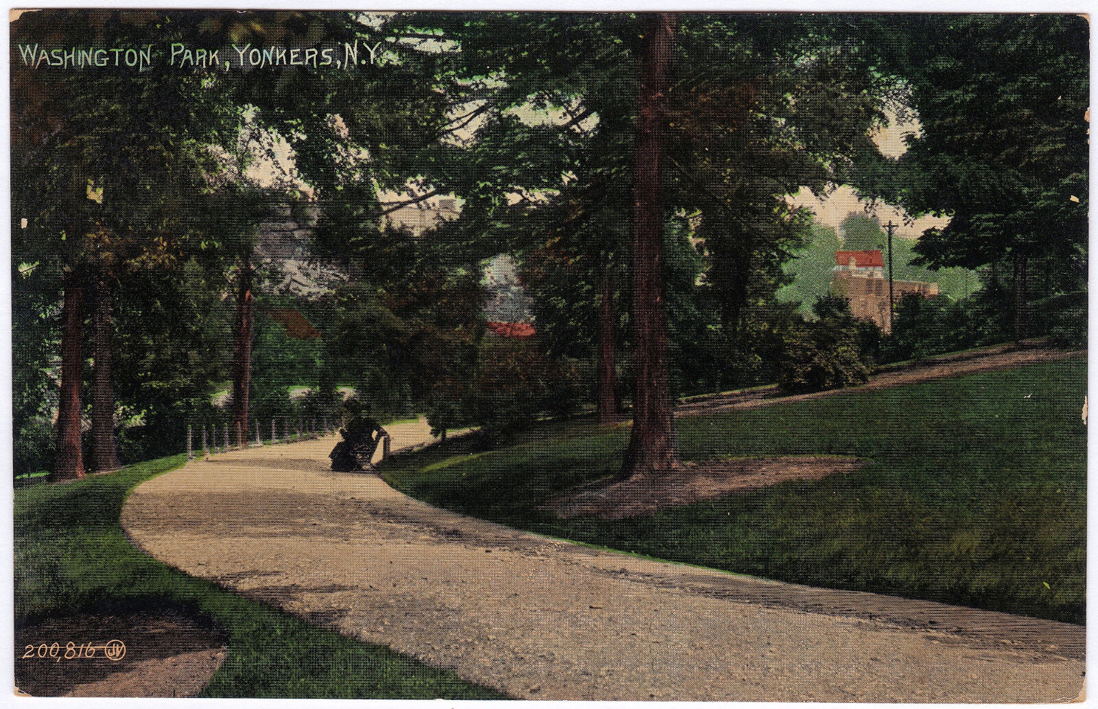 Yonkers NY 1907-15 Postcard Washington Park New York N.Y. Westchester County DB
