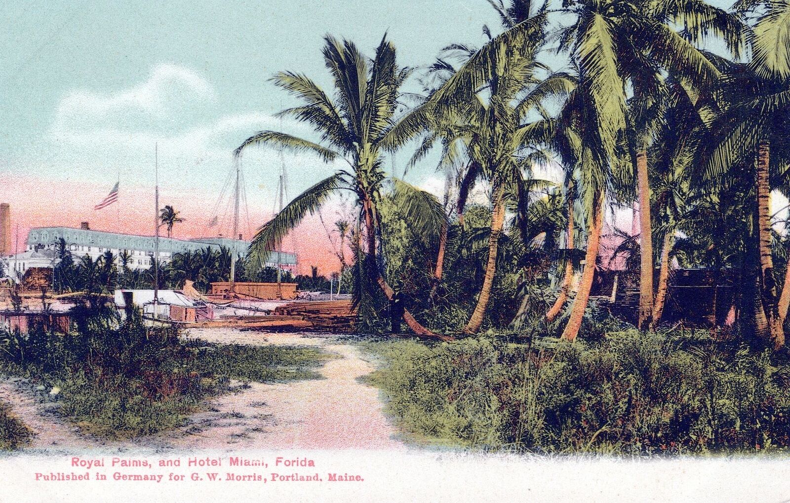 MIAMI FL - Royal Palms And Hotel Postcard - udb (pre 1908)