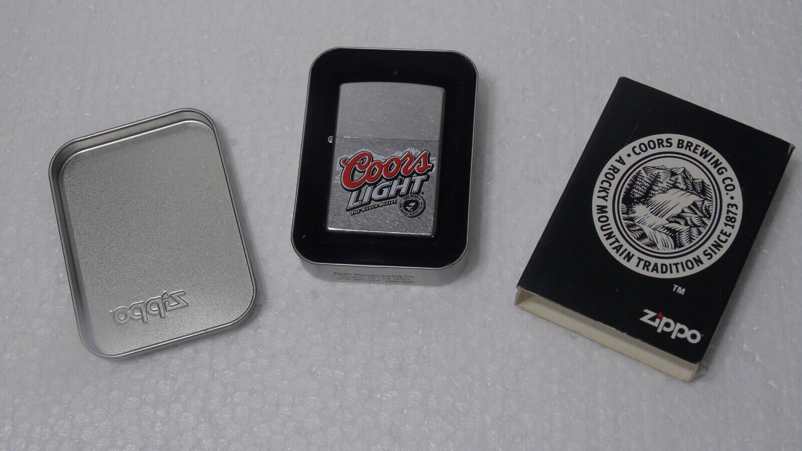 zippo lighter limited edition silver rare 2007 Coors light collector\'s must have