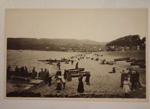 Vintage Dunoon West Bay Beach Scotland Postcard 