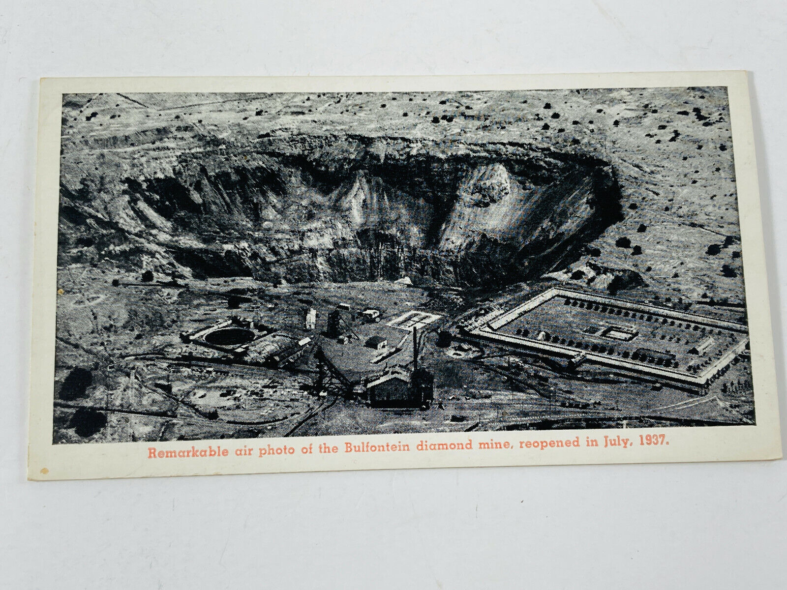 Antique 1930's South Africa Bulfontein Diamond Mine Advertising Card