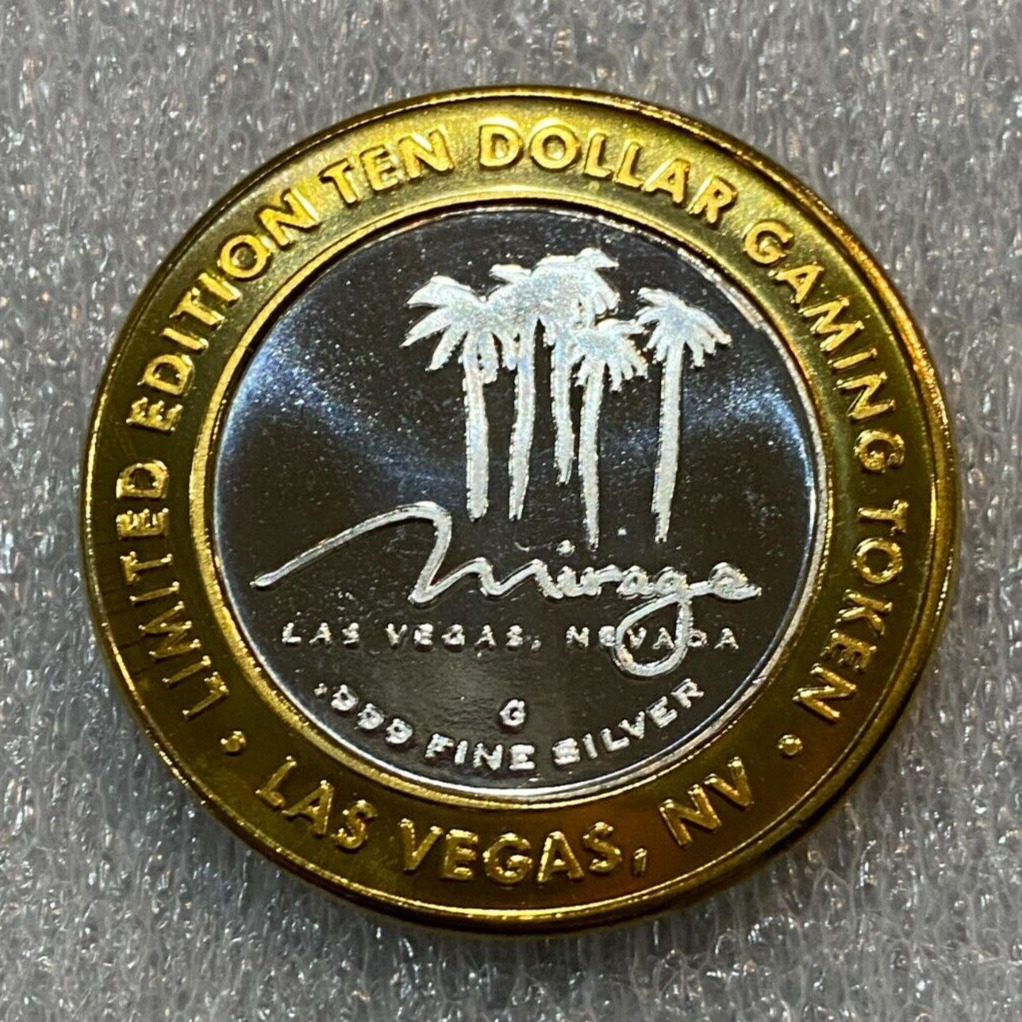 Mirage Las Vegas Casino Silver Strike  ~ Palm Trees ~ Pristine Condition ~