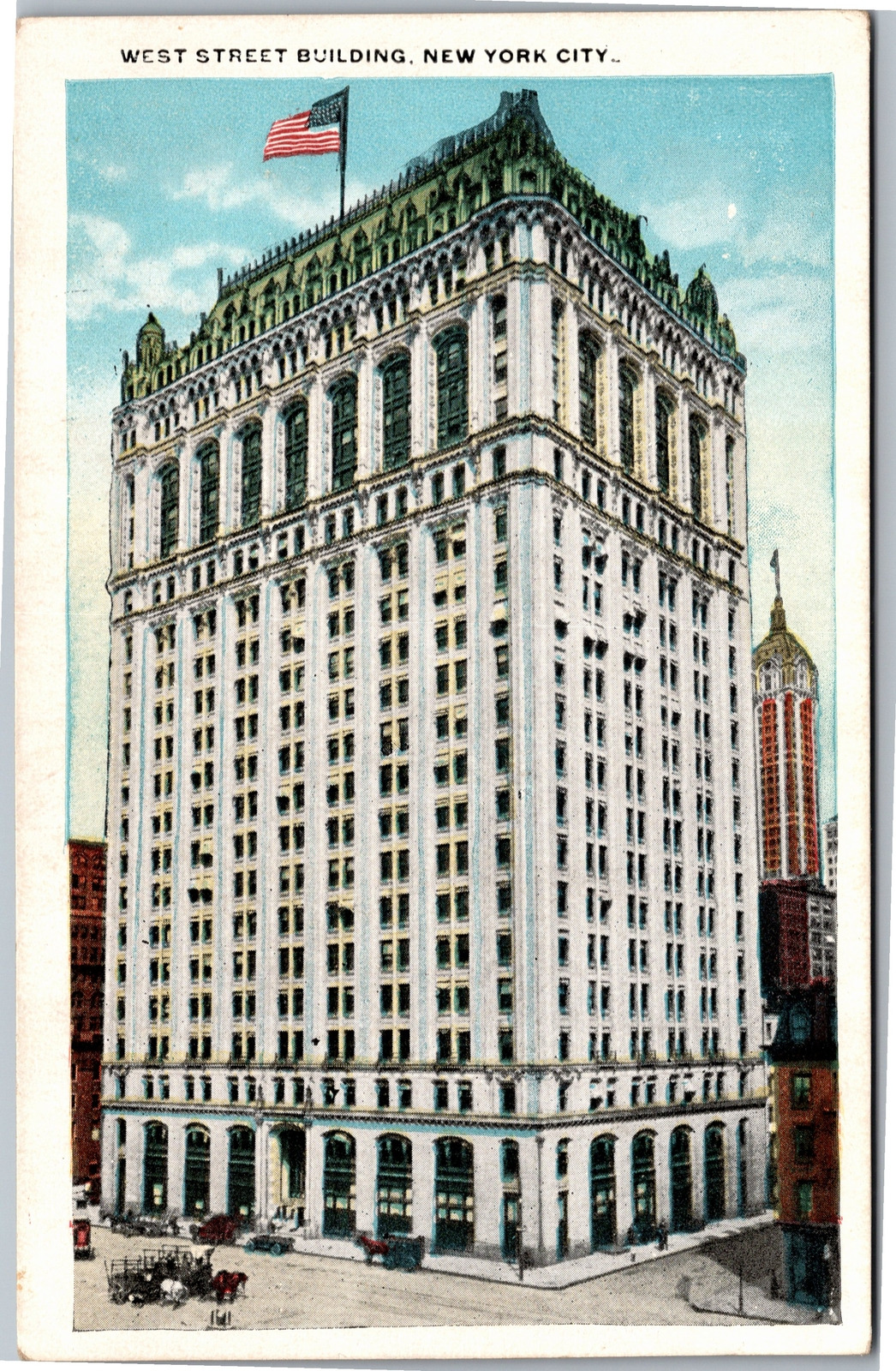 Postcard NYC West Street Building