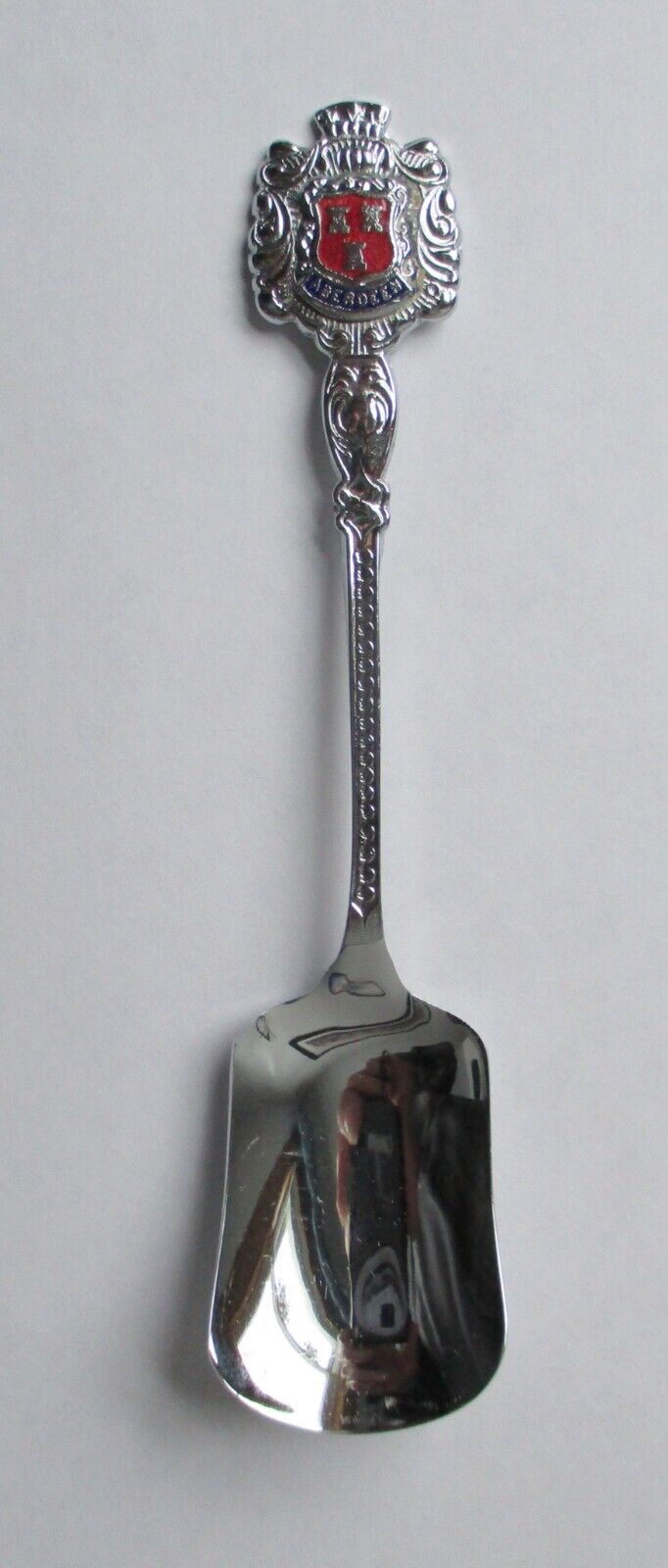 Aberdeen Scotland Vintage Souvenir Spoon ~ Chromium Plate Made in England