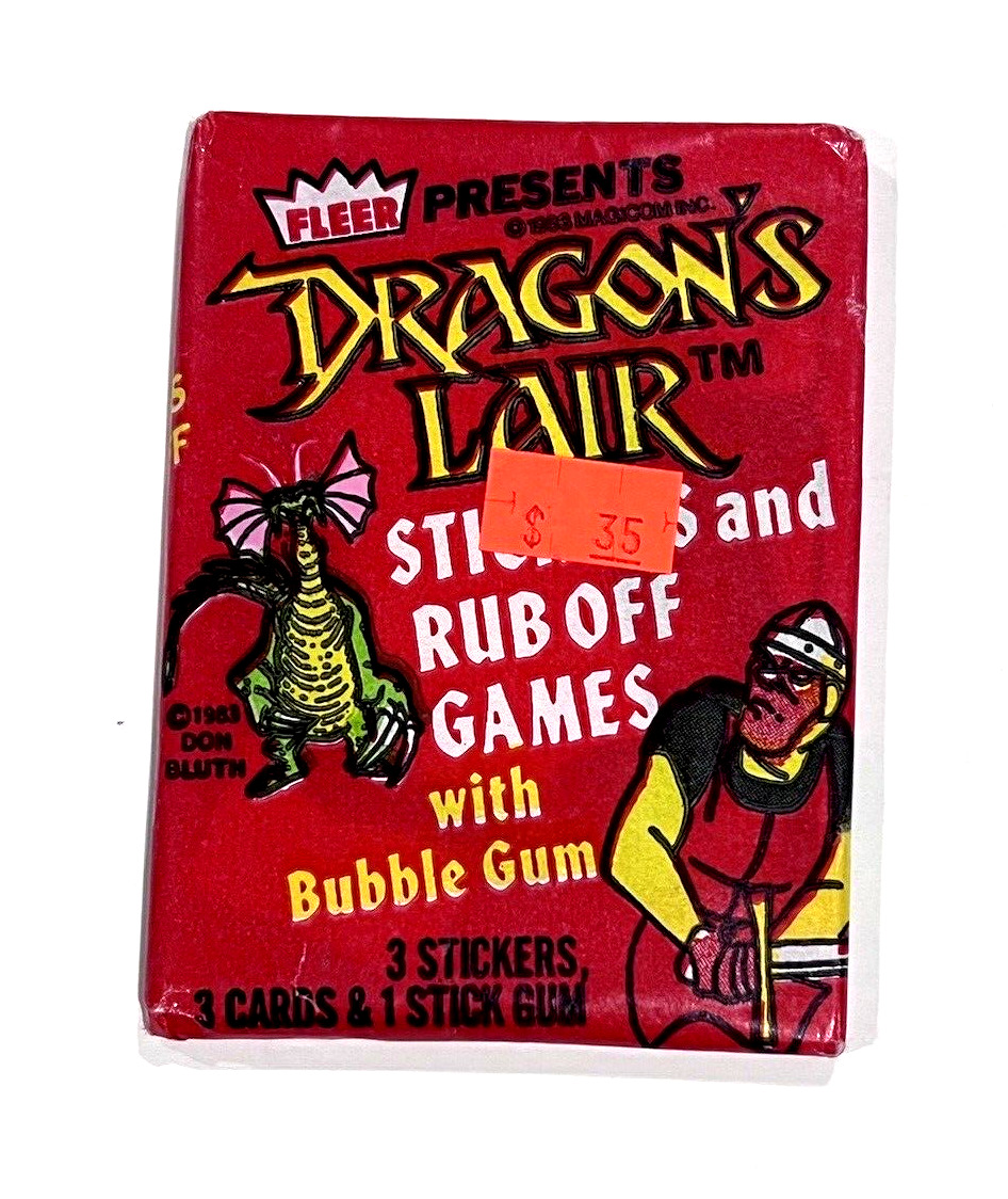 Vintage Dragon’s Lair 1983 Fleer Sticker/Card Bubble gum (NIP) 