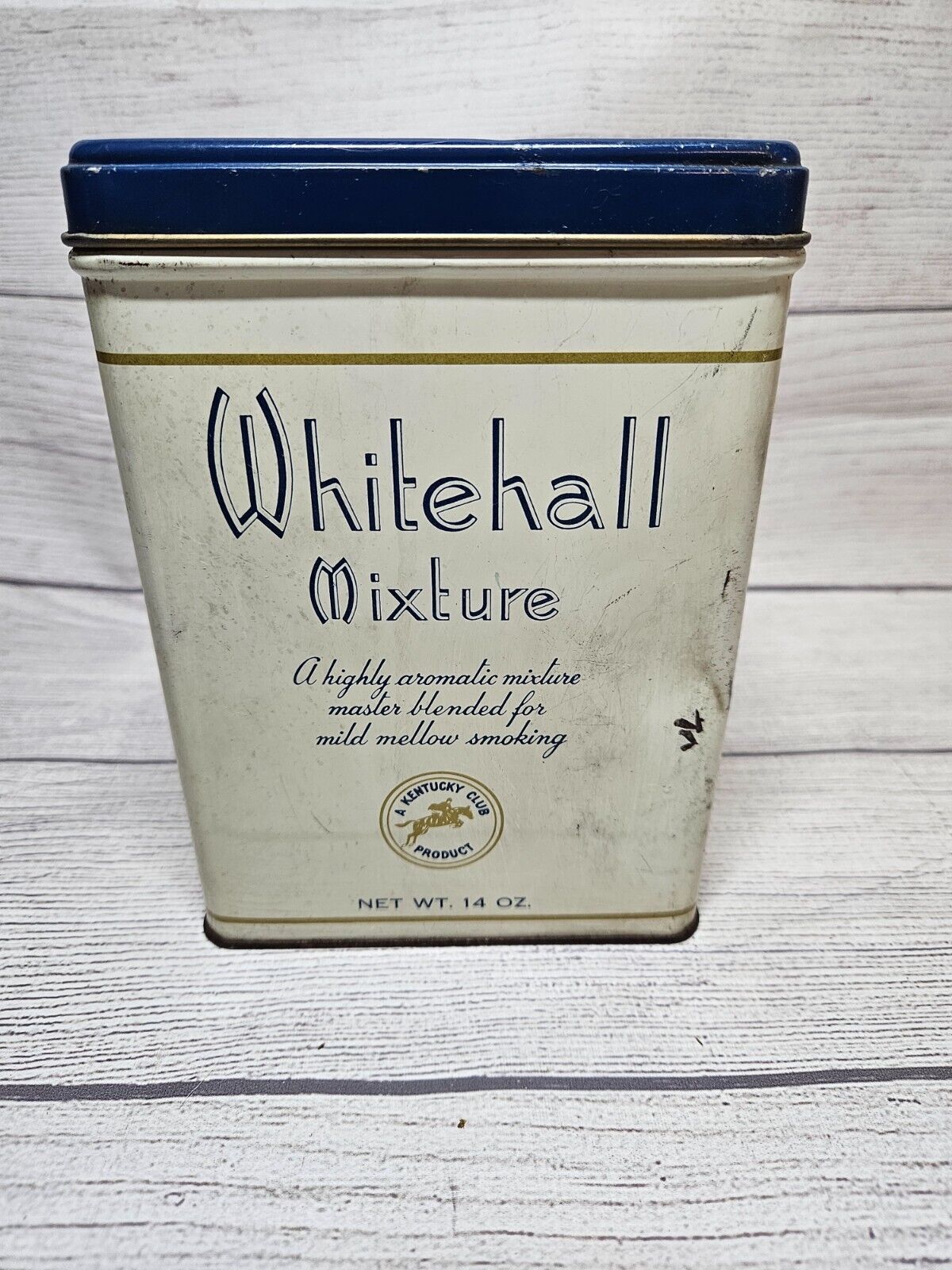 Vintage WHITEHALL MIXTURE 14oz Tin - Kentucky Club Product - EMPTY - Tobacco