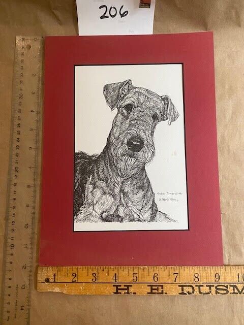 Airedale picture 9 x 12  Proceeds go to Airedale Rescue 