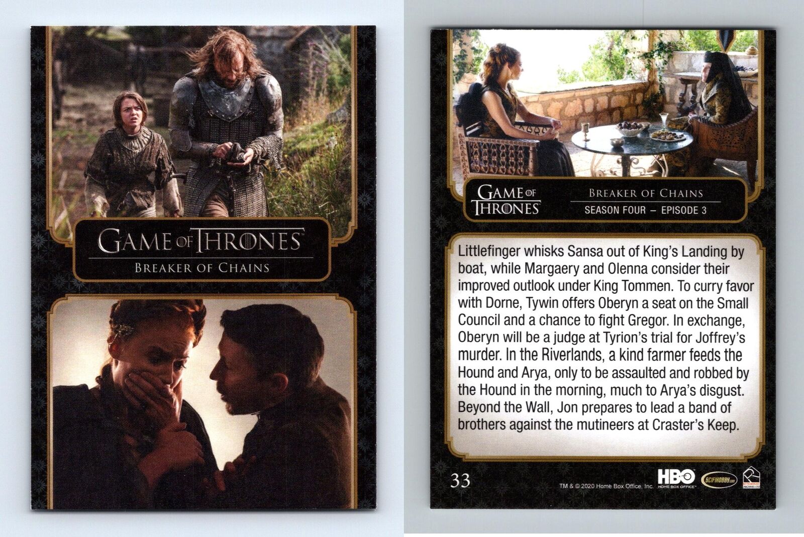 Breaker Of Chains #33 Game Of Thrones Complete Series 2020 Rittenhouse Card