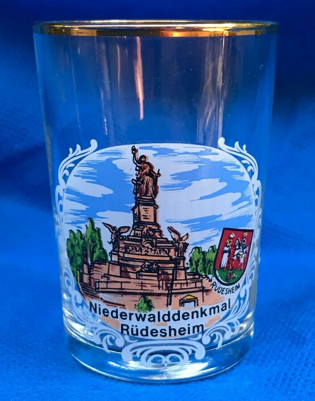 Home Bar Niederwalddenkmal Rudesheim Unification of Germany 1871 Shot Glass 
