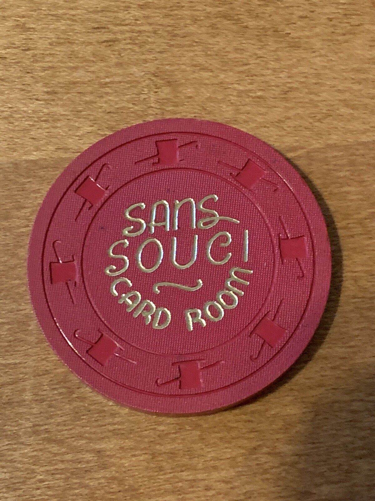 Vintage Sans Souci Card Room 25c Casino Chip - Las Vegas - Premium Condition
