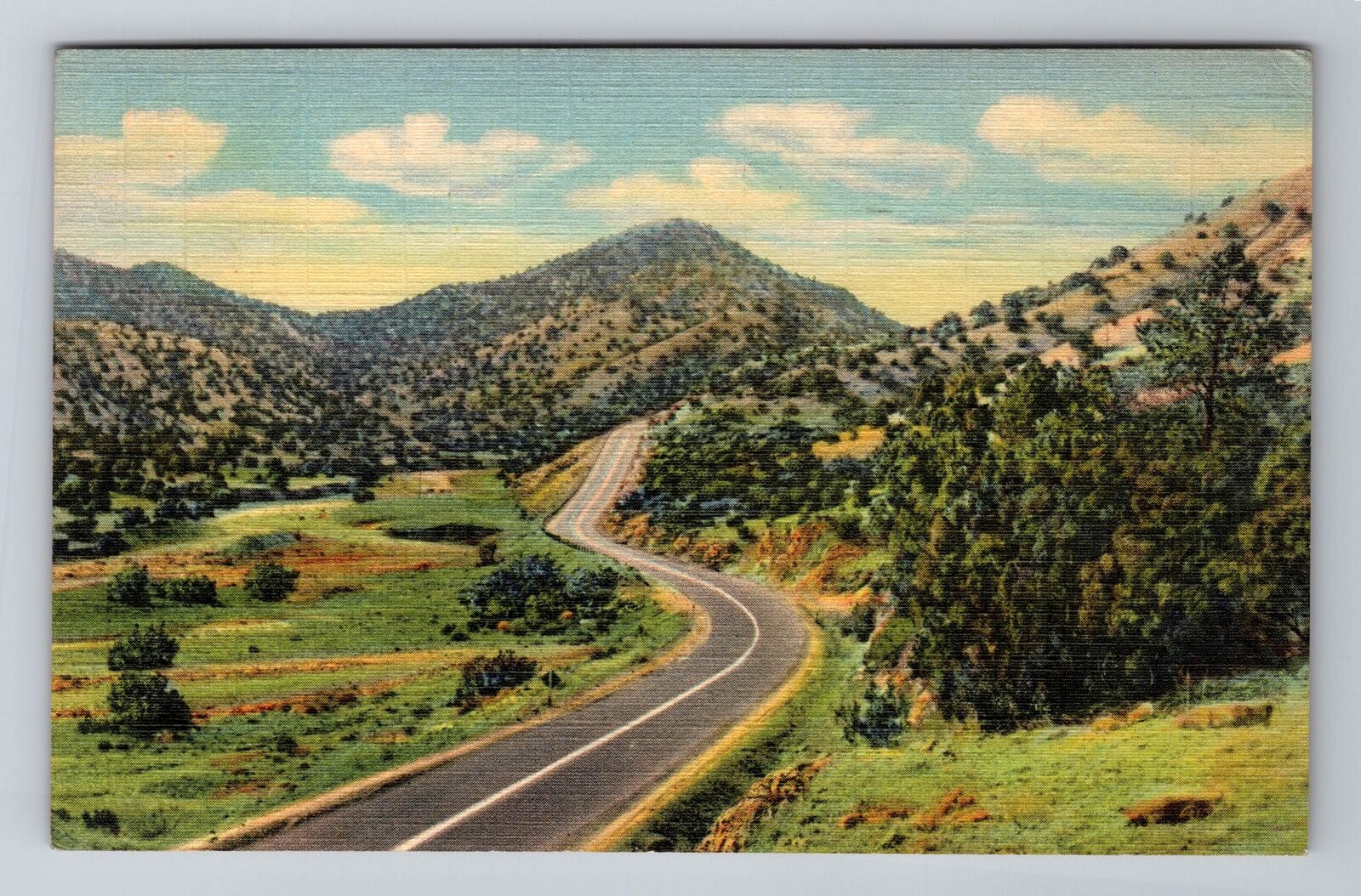 Albuquerque NM-New Mexico, Highway US 66, Antique, Vintage c1940 Postcard