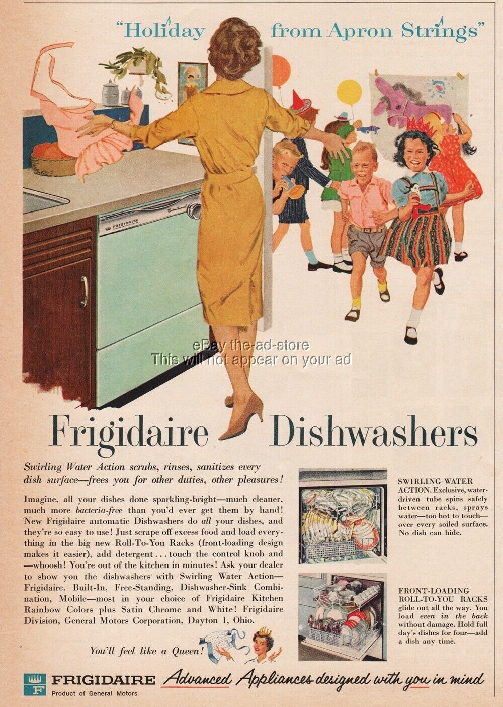 1960 Frigidaire Dishwasher Dayton Ohio Holiday from Apron Strings ad advertising
