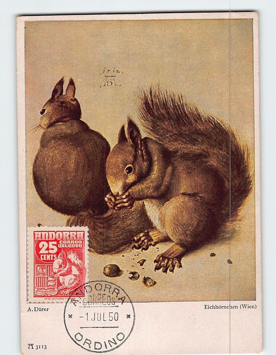 Postcard Eichhörnchen By A. Dürer